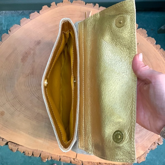 Modus Rio Gold and Cream Clutch - Picture 4 of 6